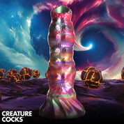 Larva Silicone Ovipositor Dildo With Eggs - Multicolor-Dildos & Dongs-XR Brands Creature Cocks-Andy's Adult World