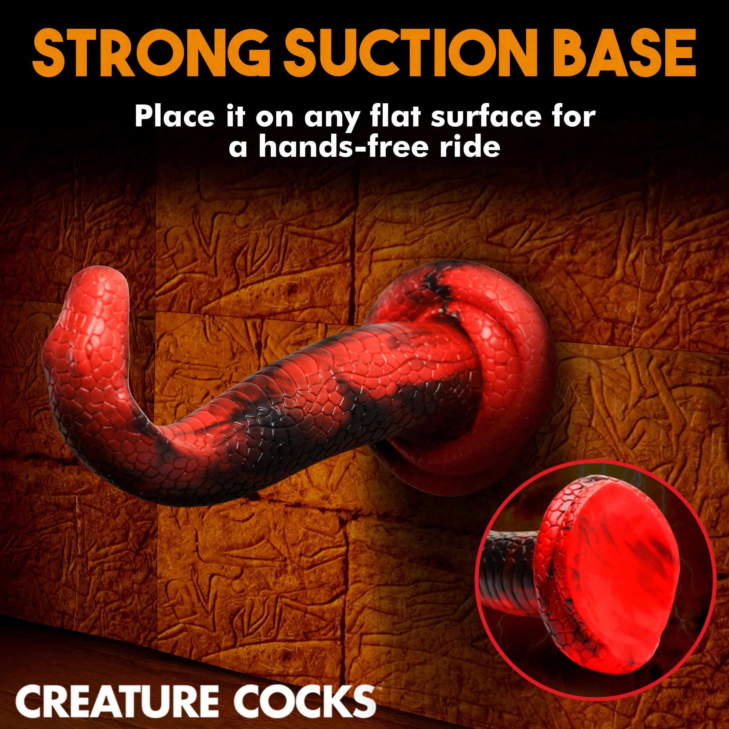 King Cobra King Cobra Silicone Dildo - Red-Dildos & Dongs-XR Brands Creature Cocks-Andy's Adult World