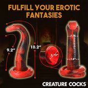 King Cobra King Cobra Silicone Dildo - Red-Dildos & Dongs-XR Brands Creature Cocks-Andy's Adult World