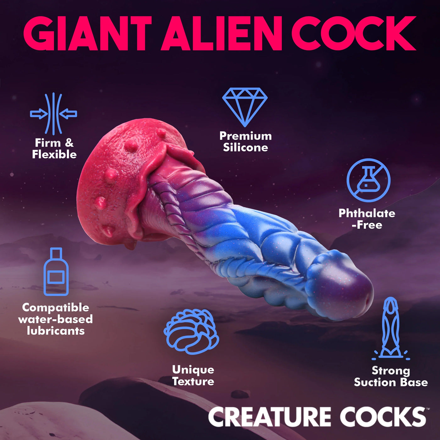 Intruder Alien Silicone Dildo-Dildos & Dongs-XR Brands Creature Cocks-Andy's Adult World