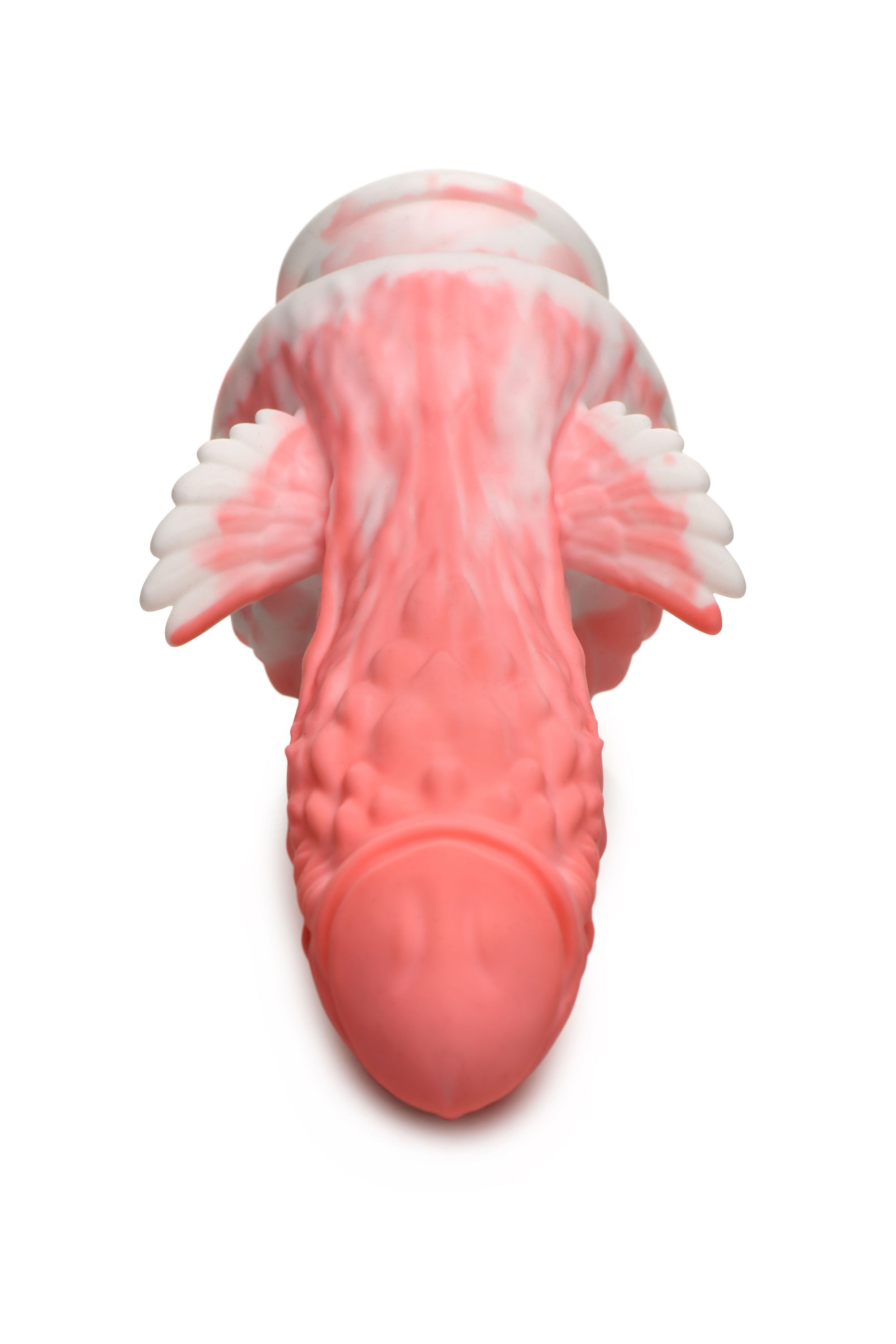 Pegasus Pecker Winged Silicone Dildo - Pink/white-Dildos & Dongs-XR Brands Creature Cocks-Andy's Adult World