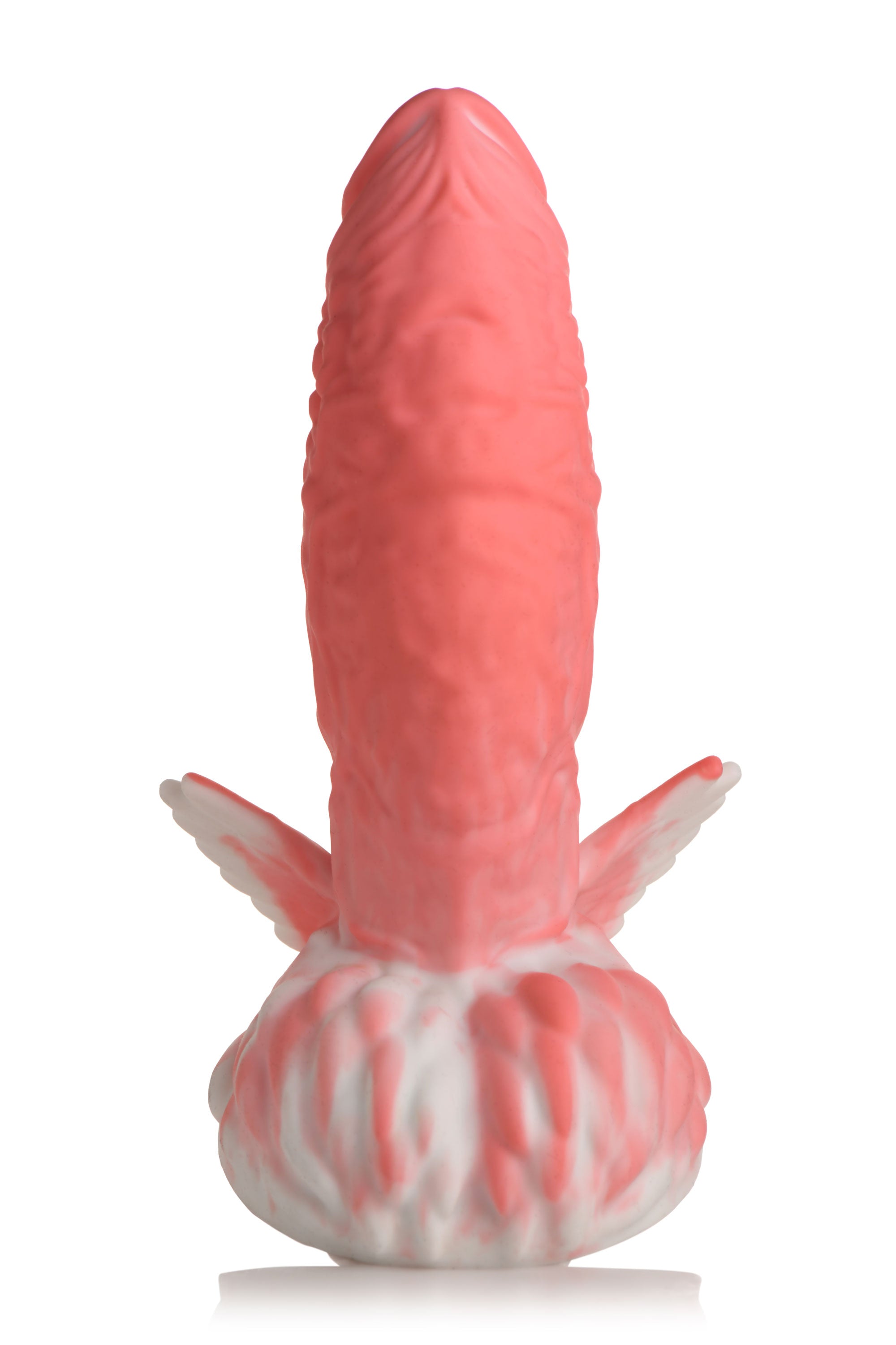 Pegasus Pecker Winged Silicone Dildo - Pink/white-Dildos & Dongs-XR Brands Creature Cocks-Andy's Adult World