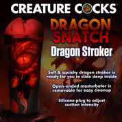 Dragon Snatch Dragon Stroker - Red-Masturbation Aids for Males-XR Brands Creature Cocks-Andy's Adult World