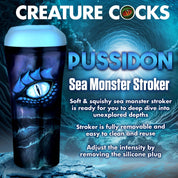 Pussidon Sea Monster Stroker - Blue-Masturbation Aids for Males-XR Brands Creature Cocks-Andy's Adult World