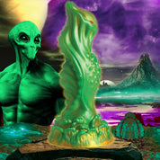 Nebula Alien Silicone Dildo - Green-Dildos & Dongs-XR Brands Creature Cocks-Andy's Adult World