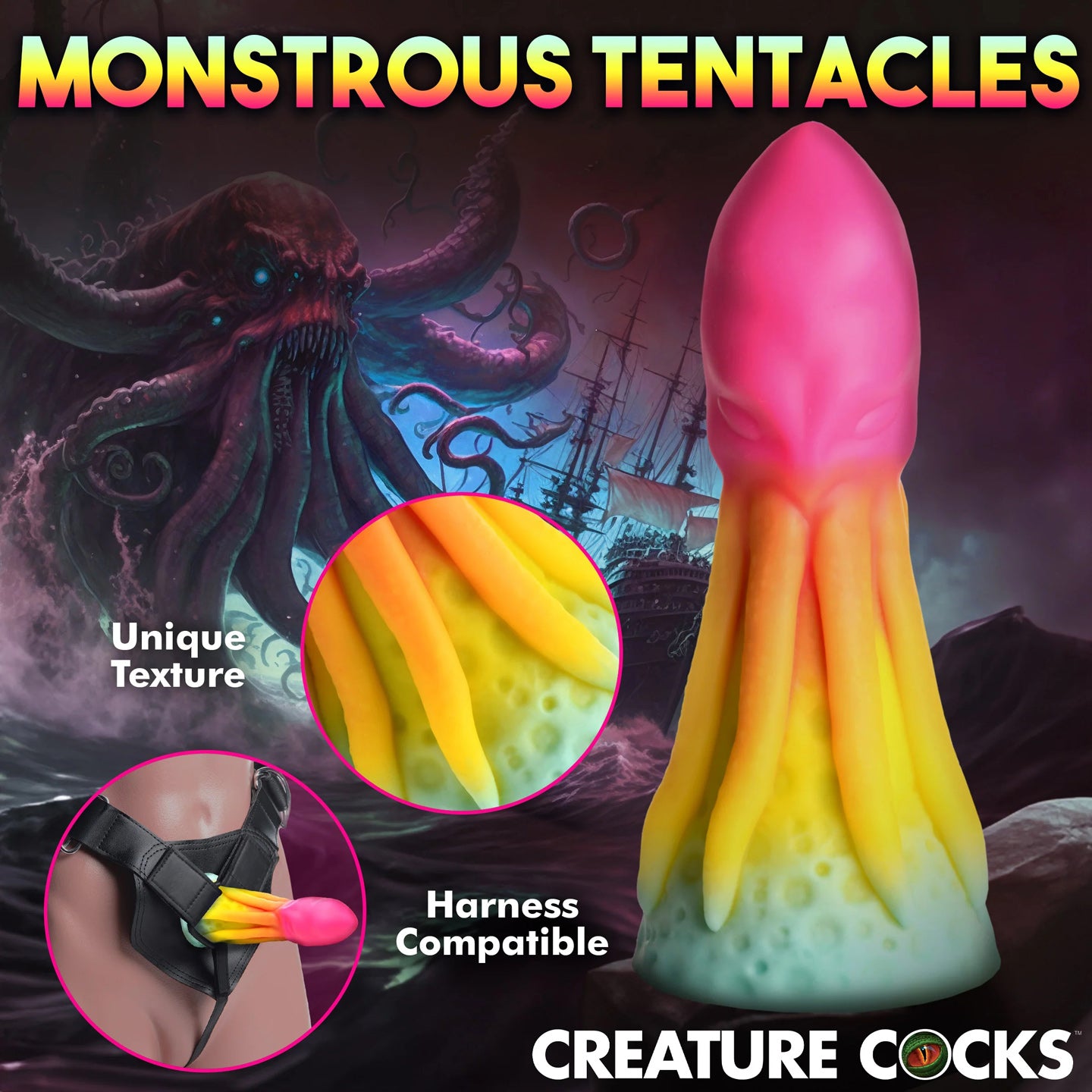 King Kraken Silicone Dildo-Dildos & Dongs-XR Brands Creature Cocks-Andy's Adult World