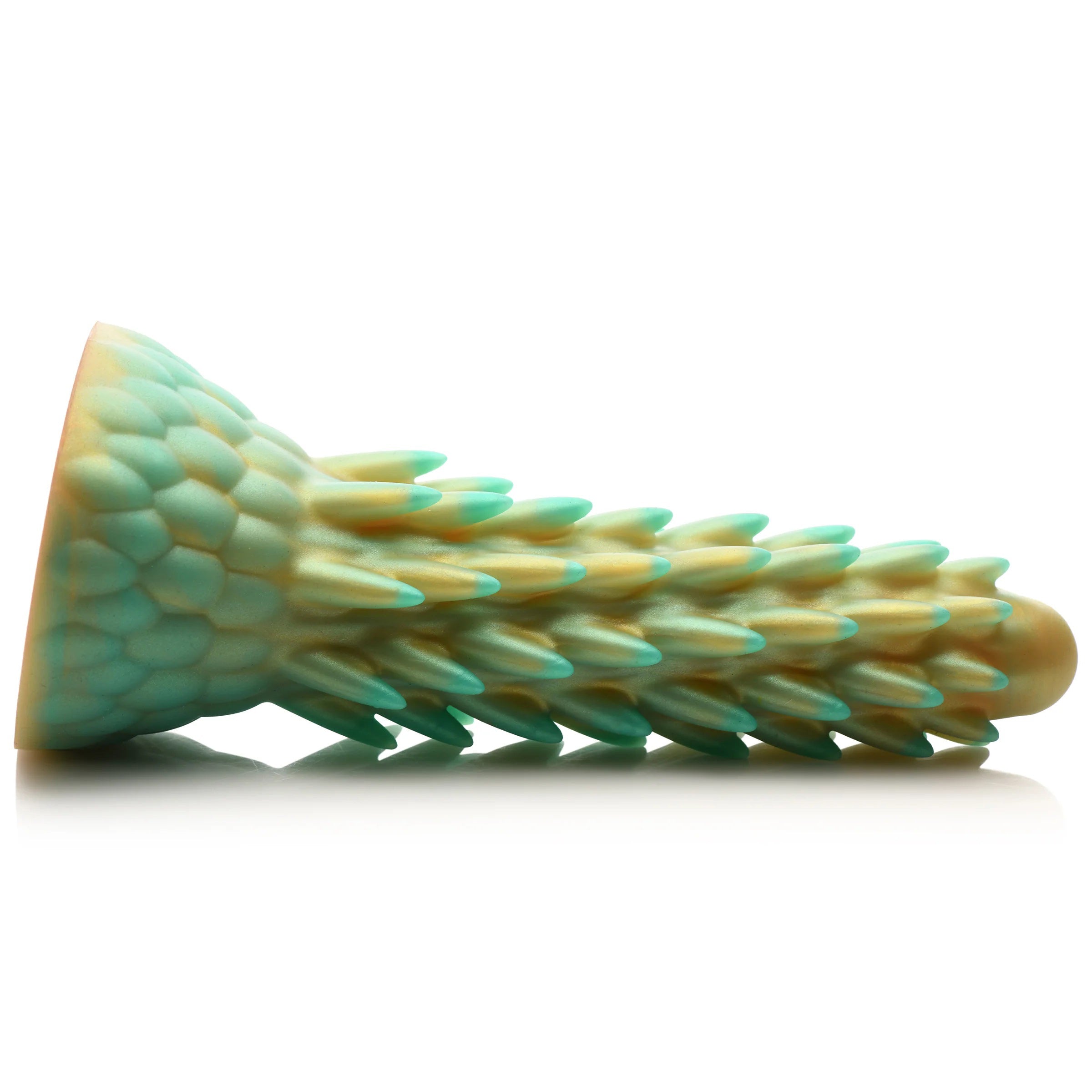 Stegosaurus Spiky Reptile Silicone Dildo - Green-Dildos & Dongs-XR Brands Creature Cocks-Andy's Adult World