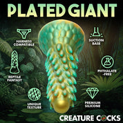 Stegosaurus Spiky Reptile Silicone Dildo - Green-Dildos & Dongs-XR Brands Creature Cocks-Andy's Adult World