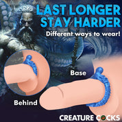 Poseidon's Octo-Ring Silicone Cock Ring - Blue-Cockrings-XR Brands Creature Cocks-Andy's Adult World