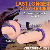 Slitherine Silicone Cock Ring - Purple-Cockrings-XR Brands Creature Cocks-Andy's Adult World