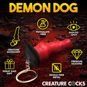 Hell Hound Keychain - Red-Party Supplies-XR Brands Creature Cocks-Andy's Adult World