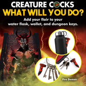 Fire Demon Keychain - Red/black-Party Supplies-XR Brands Creature Cocks-Andy's Adult World