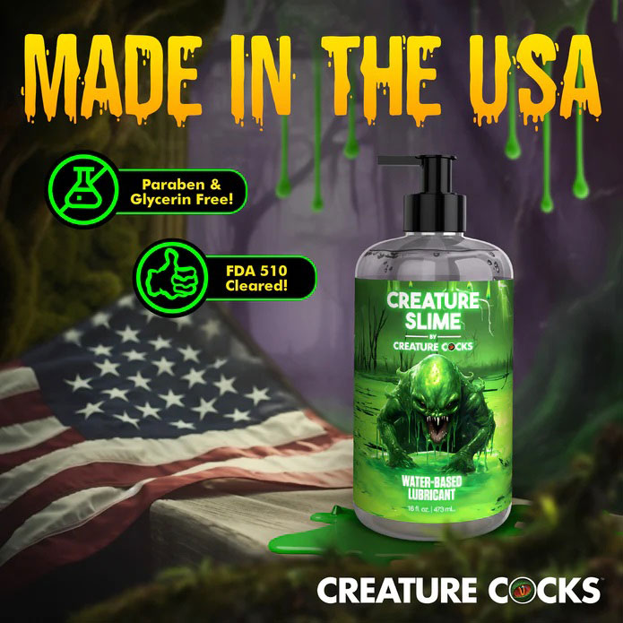 Creature Slime Water Based Lubricant 16oz-Lubricants Creams & Glides-XR Brands Creature Cocks-Andy's Adult World