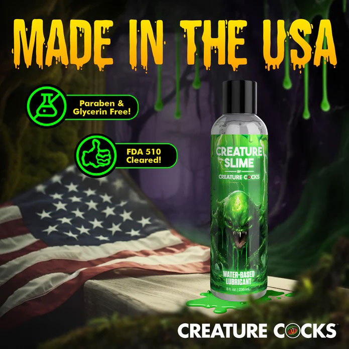 Creature Slime Water Based Lubricant 8oz-Lubricants Creams & Glides-XR Brands Creature Cocks-Andy's Adult World