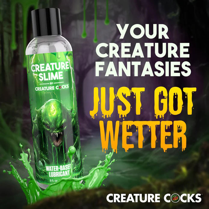 Creature Slime Water Based Lubricant 8oz-Lubricants Creams & Glides-XR Brands Creature Cocks-Andy's Adult World