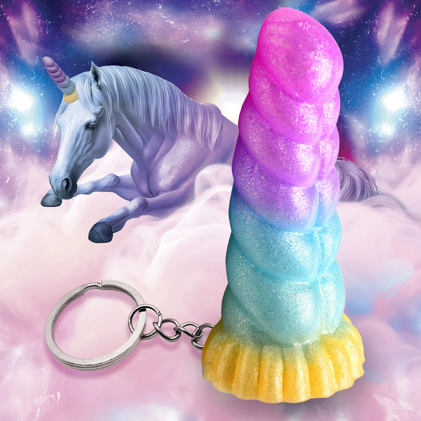 Mystique Unicorn Keychain-Gag Gifts & Novelties-XR Brands Creature Cocks-Andy's Adult World