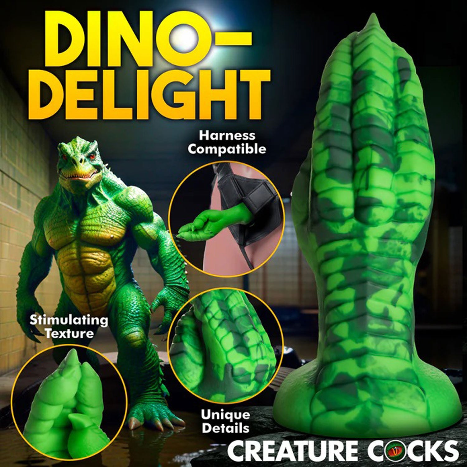 Raptor Claw Fisting Silicone Dildo - Green-Dildos & Dongs-XR Brands Creature Cocks-Andy's Adult World