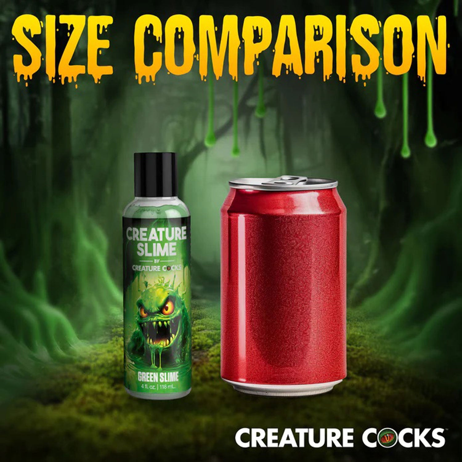 4oz Creature Slime Green Slime Water-Based - Lubricant-Lubricants Creams & Glides-XR Brands Creature Cocks-Andy's Adult World