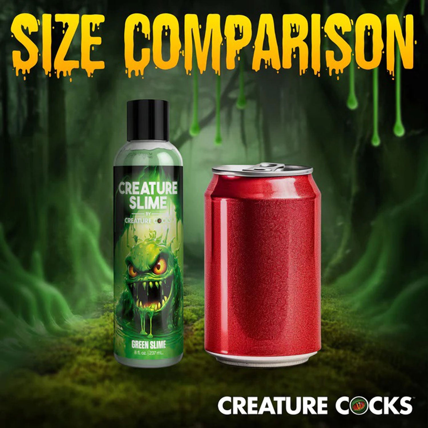 8oz Creature Slime Green Slime Water-Based - Lubricant-Lubricants Creams & Glides-XR Brands Creature Cocks-Andy's Adult World