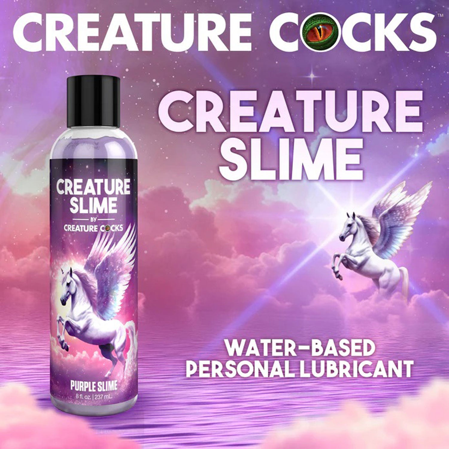 8oz Creature Slime Purple Slime Water-Based - Lubricant-Lubricants Creams & Glides-XR Brands Creature Cocks-Andy's Adult World