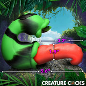 Tongue Lasher Silicone Vibrator - Green-Vibrators-XR Brands Creature Cocks-Andy's Adult World