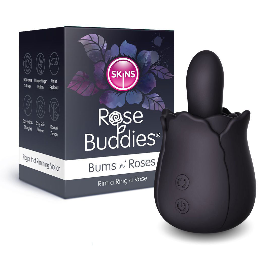 Skins Rose Buddies -the Bums N Rose - Black-Clit Stimulators-Creative Conceptions - Skins-Andy's Adult World