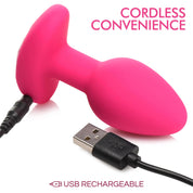 Gossip Pop Rocker 10x Vibrating Silicone Plug - Magenta-Anal Toys & Stimulators-Curve Toys-Andy's Adult World