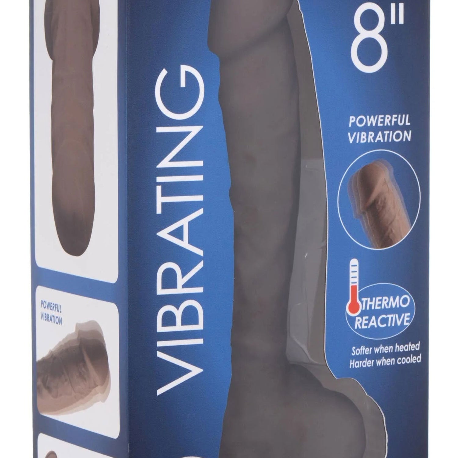 Fleshstixxx 8" Vibrating Silicone Dildo With Balls Brown-Dildos & Dongs-Curve Toys-Andy's Adult World