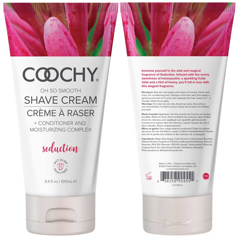 Coochy Oh So Smooth Shave Cream - Seduction - 3.4 Oz-Bath & Body-Classic Brands-Andy's Adult World