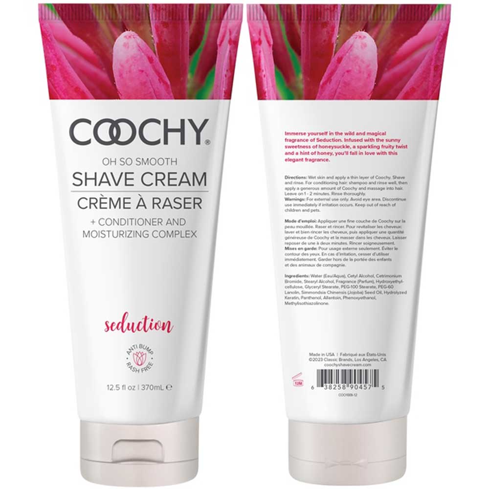 Coochy Oh So Smooth Shave Cream - Seduction - 12.5 Oz-Bath & Body-Classic Brands-Andy's Adult World