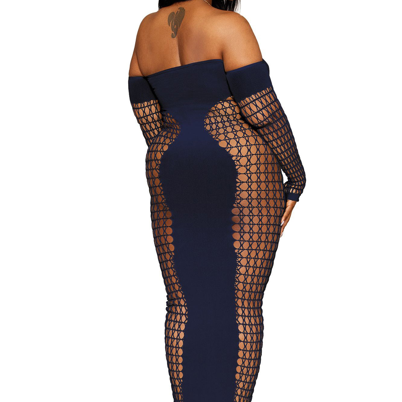 Bodystocking Gown - Queen Size - Denim-Lingerie & Sexy Apparel-Dreamgirl-Andy's Adult World