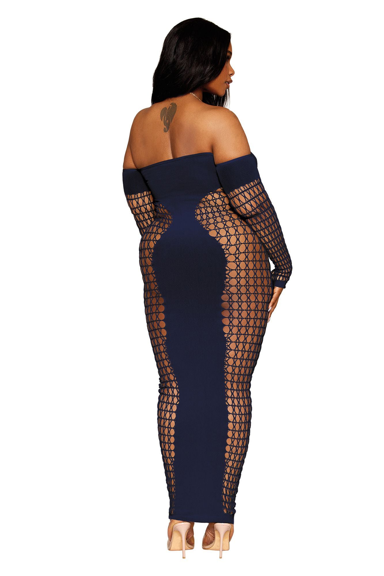 Bodystocking Gown - Queen Size - Denim-Lingerie & Sexy Apparel-Dreamgirl-Andy's Adult World