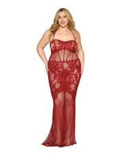 Bodystocking Gown Dmnd - One Size Queen - Red-Lingerie & Sexy Apparel-Dreamgirl-Andy's Adult World