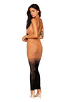 Bodystocking Gown - One Size - Black/copper-Lingerie & Sexy Apparel-Dreamgirl-Andy's Adult World