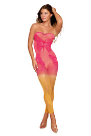 Versatile Bodystocking - One Size - Watermelon/mimosa-Lingerie & Sexy Apparel-Dreamgirl-Andy's Adult World