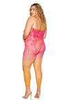 Versatile Bodystocking - Queen Size - Watermelon/mimosa-Lingerie & Sexy Apparel-Dreamgirl-Andy's Adult World