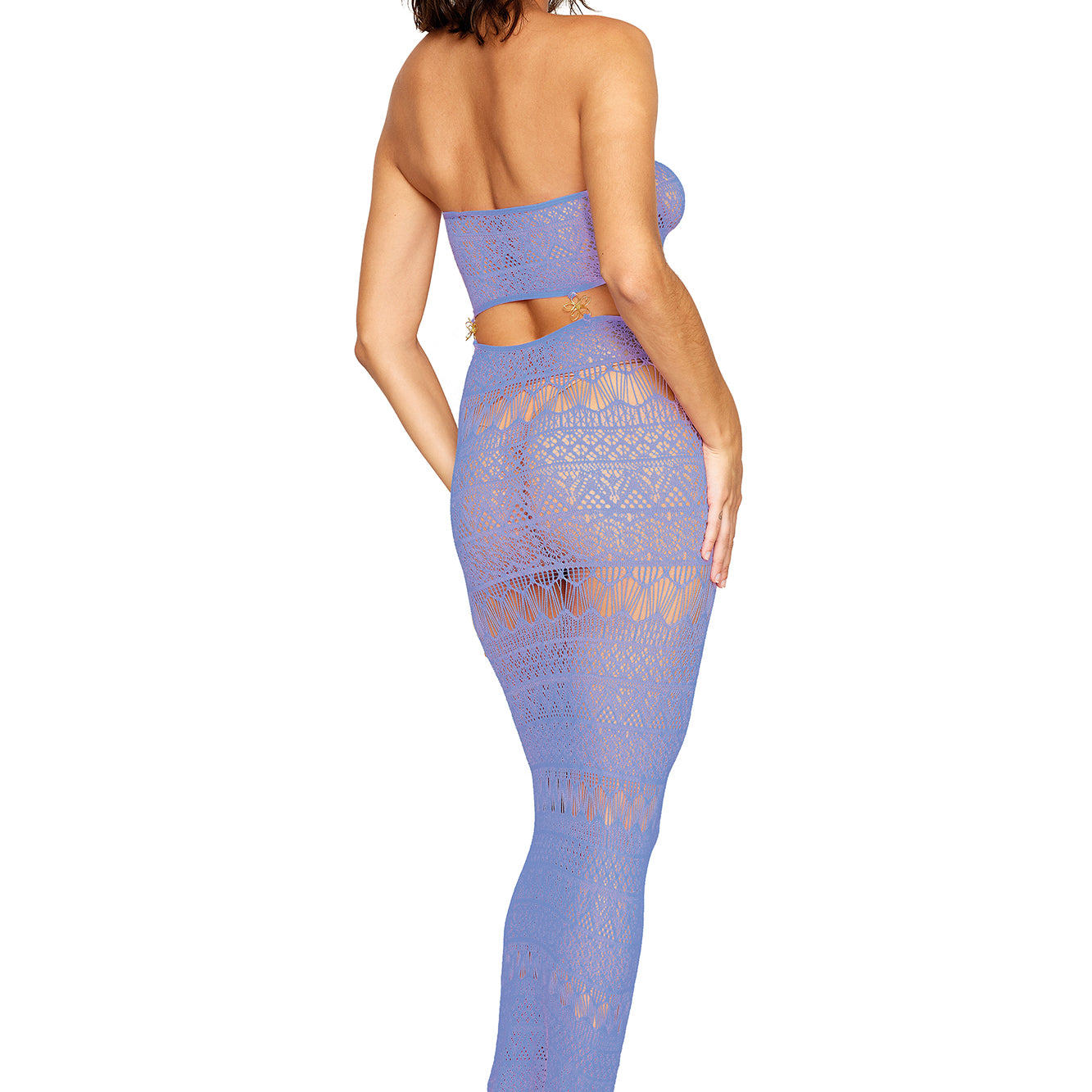 Bodystocking Gown - One Size - Lavender Haze-Lingerie & Sexy Apparel-Dreamgirl-Andy's Adult World