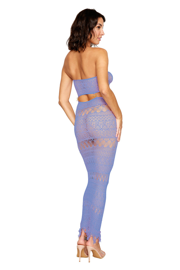 Bodystocking Gown - One Size - Lavender Haze-Lingerie & Sexy Apparel-Dreamgirl-Andy's Adult World