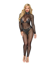 Bodystocking Dmnd - One Size - Black-Lingerie & Sexy Apparel-Dreamgirl-Andy's Adult World