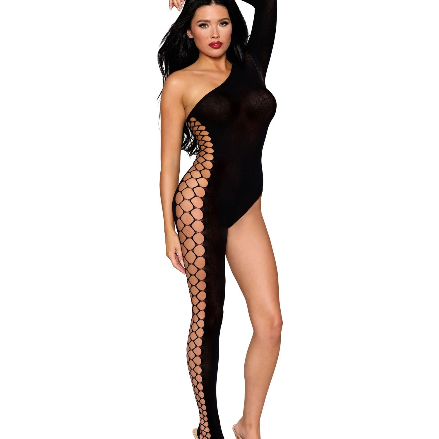 Bodystocking Dmnd - One Size - Black-Lingerie & Sexy Apparel-Dreamgirl-Andy's Adult World