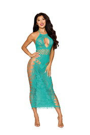 Bodystocking Gown Dmnd - One Size - Agate-Lingerie & Sexy Apparel-Dreamgirl-Andy's Adult World