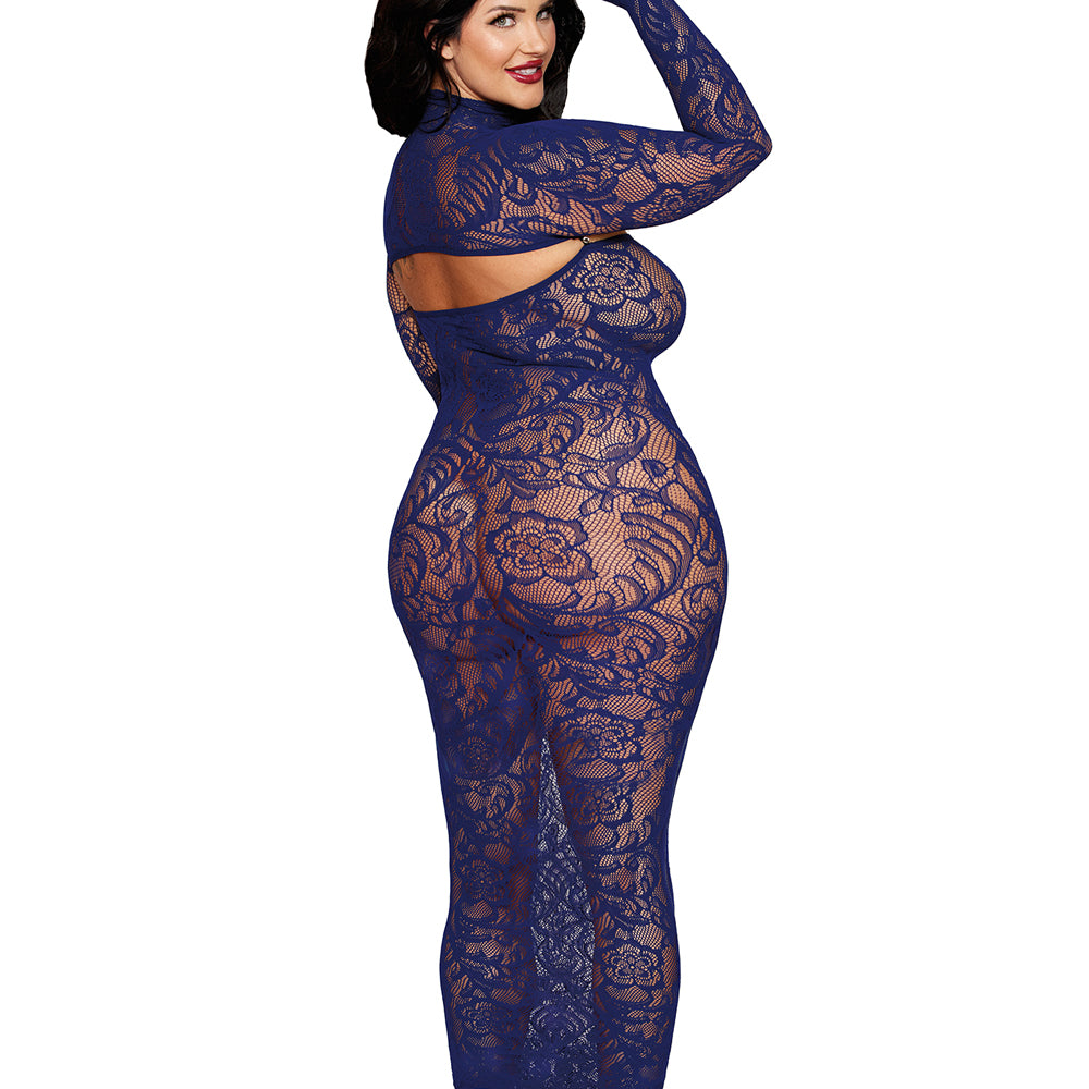 Bodystocking Gown and Shrug Dmnd - Queen - Eclipse-Lingerie & Sexy Apparel-Dreamgirl-Andy's Adult World