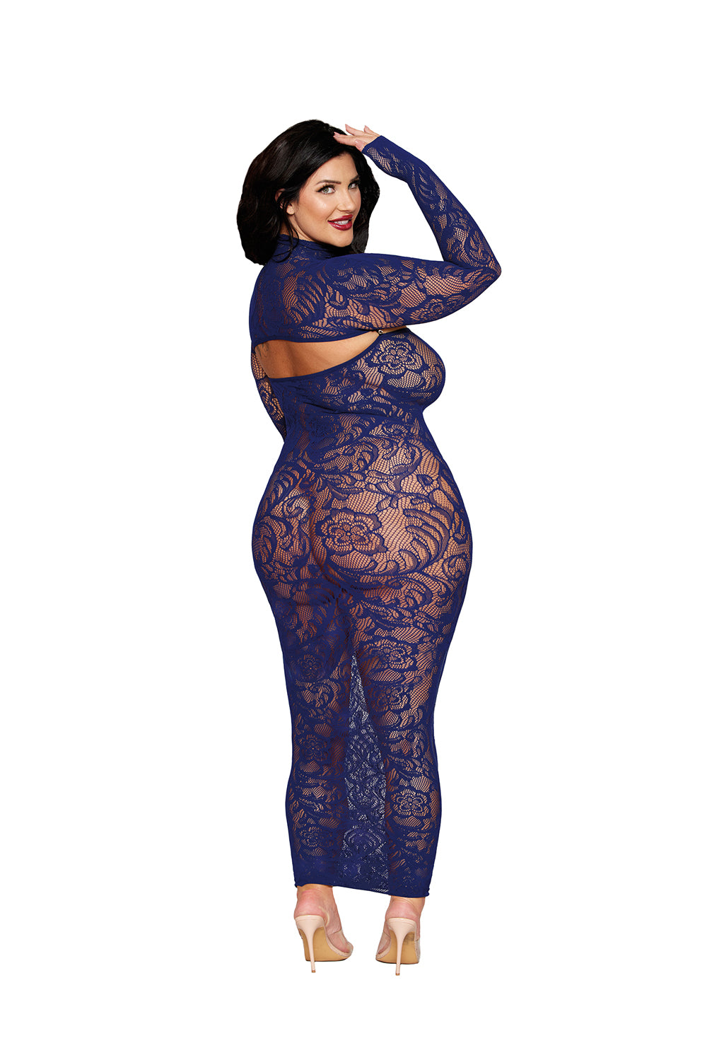 Bodystocking Gown and Shrug Dmnd - Queen - Eclipse-Lingerie & Sexy Apparel-Dreamgirl-Andy's Adult World