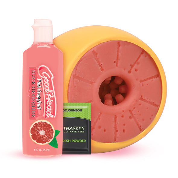 Goodhead - Grapefruit Blowjob Set - Yellow/pink-Masturbation Aids for Males-Doc Johnson-Andy's Adult World