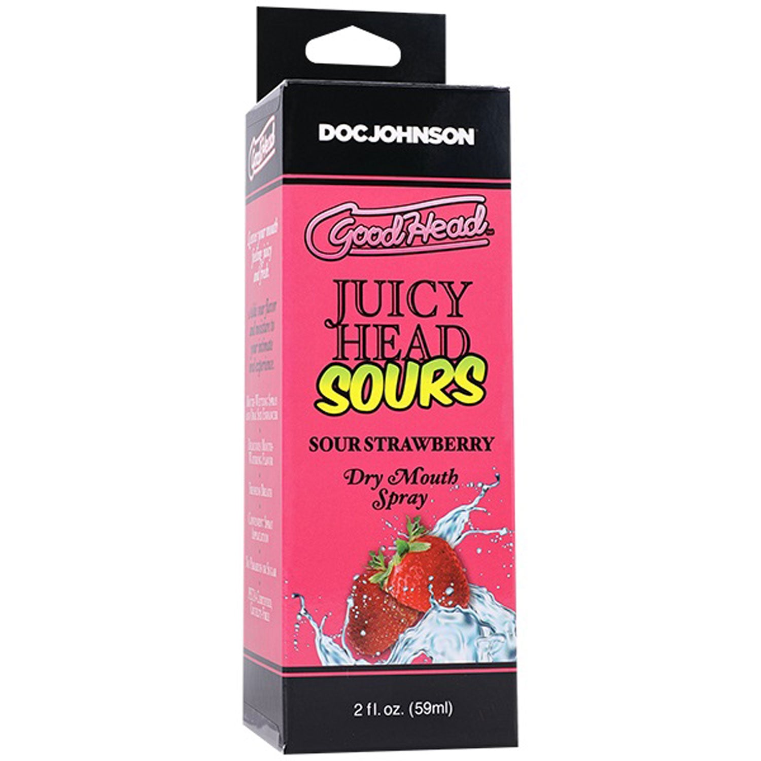 Goodhead Juicy Head Dry Mouth Spray Sour Strawberry 2 Fl Oz-Edible-Doc Johnson-Andy's Adult World