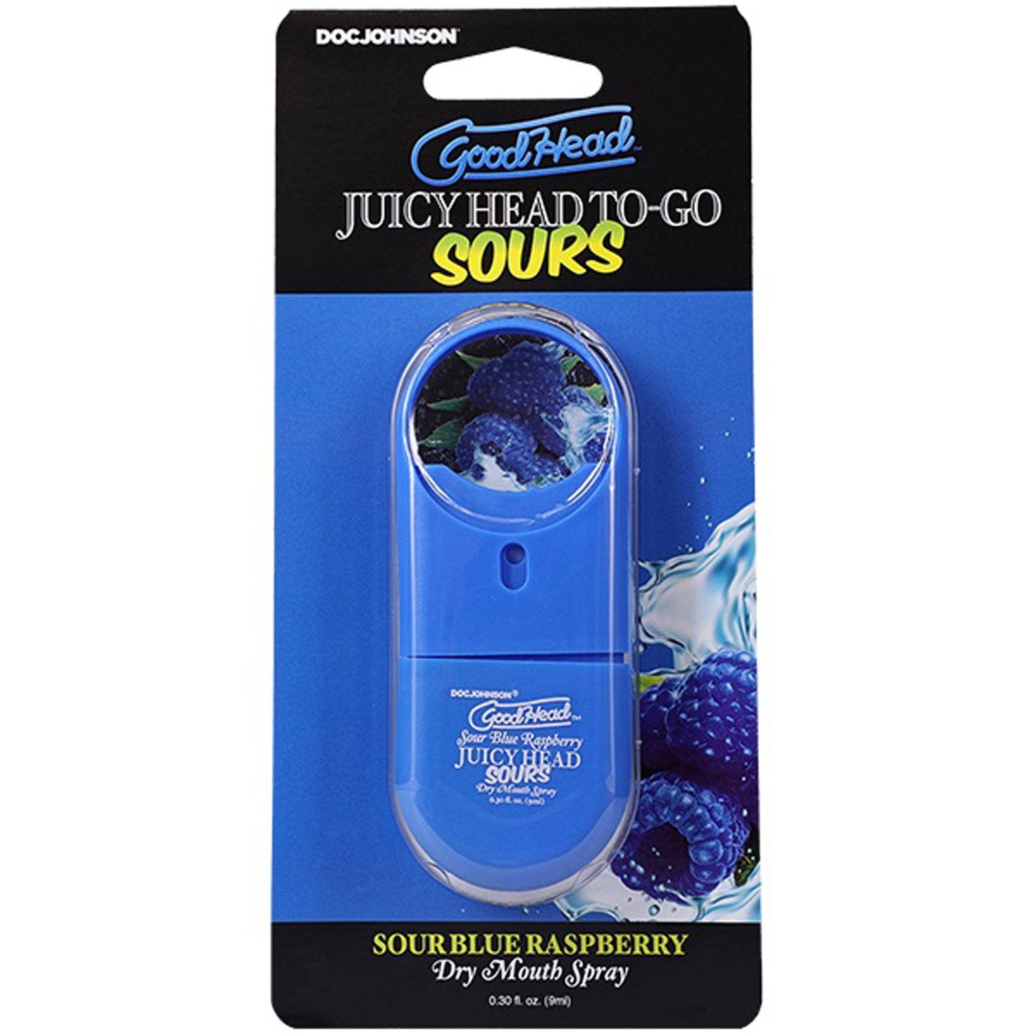 Goodhead Juicyhead Dry Mouth Spray to Go - Sour Blue Raspberry .30 Oz-Edible-Doc Johnson-Andy's Adult World