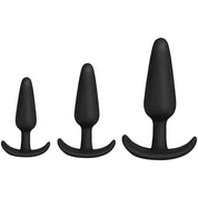 Merci - Tush Trainer - 3 Piece Silicone Set - Black-Anal Toys & Stimulators-Doc Johnson-Andy's Adult World