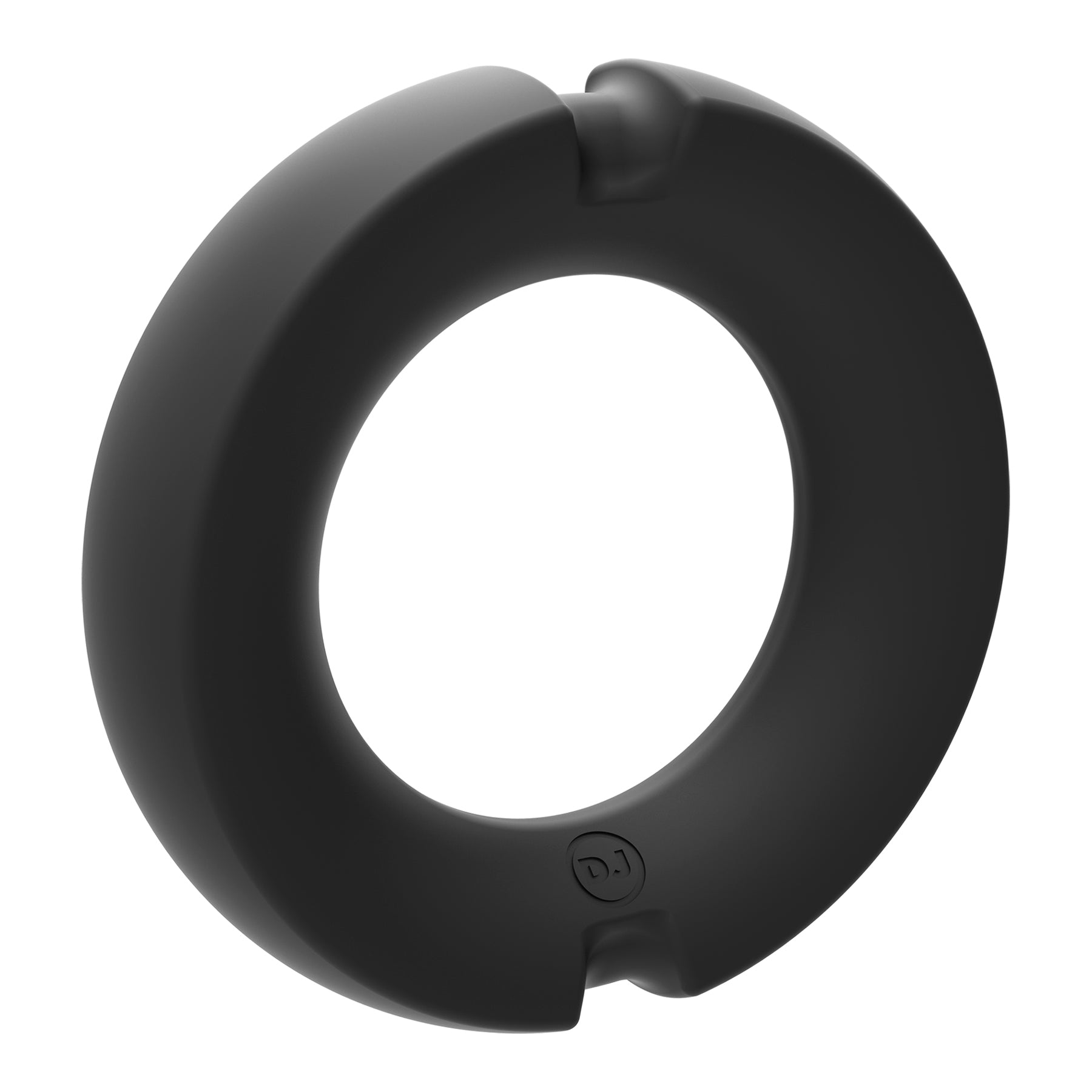 Merci - the Paradox - Silicone Covered Metal Cock Ring - 35mm - Black-Cockrings-Doc Johnson-Andy's Adult World