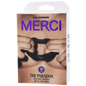 Merci - the Paradox - Silicone Covered Metal Cock Ring - 50mm - Black-Cockrings-Doc Johnson-Andy's Adult World