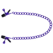 Merci - Chained Up - Nipple Clamps - Violet/black-Nipple Stimulators-Doc Johnson-Andy's Adult World